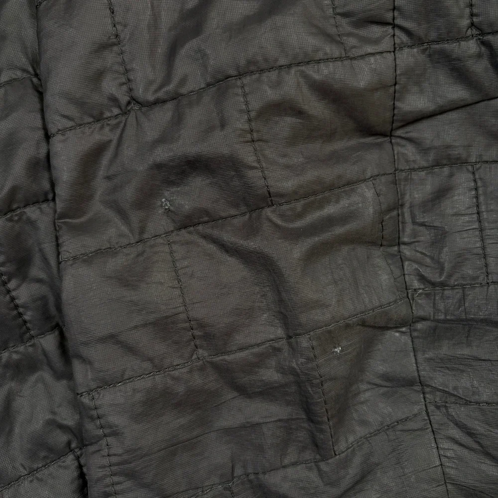 Patagonia Nano Puff Jacket Mens Medium Grey Quilted Full Zip Puffer Coat Worn